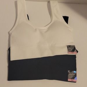 2 Member's Mark Sports Bra Small White & Black